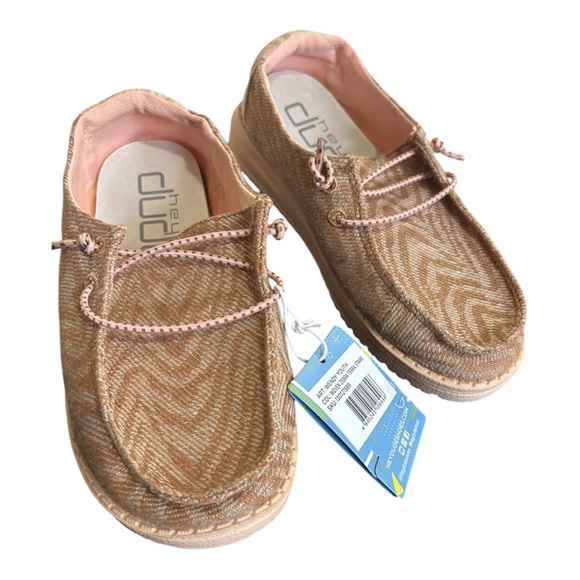 Hey Dude Girls Wendy Woven Zebra Terra Stripe Slip On Shoes Size K13 - Picture 6 of 14